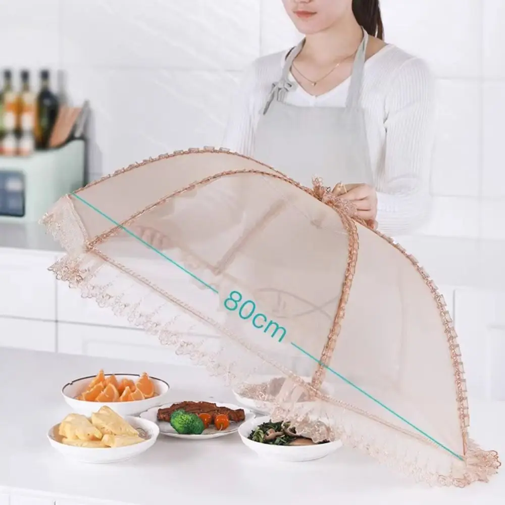 Mesh Food Cover Fashion Hexagon Foldable Dining Table Organization Classy Umbrella Style Meal Cover