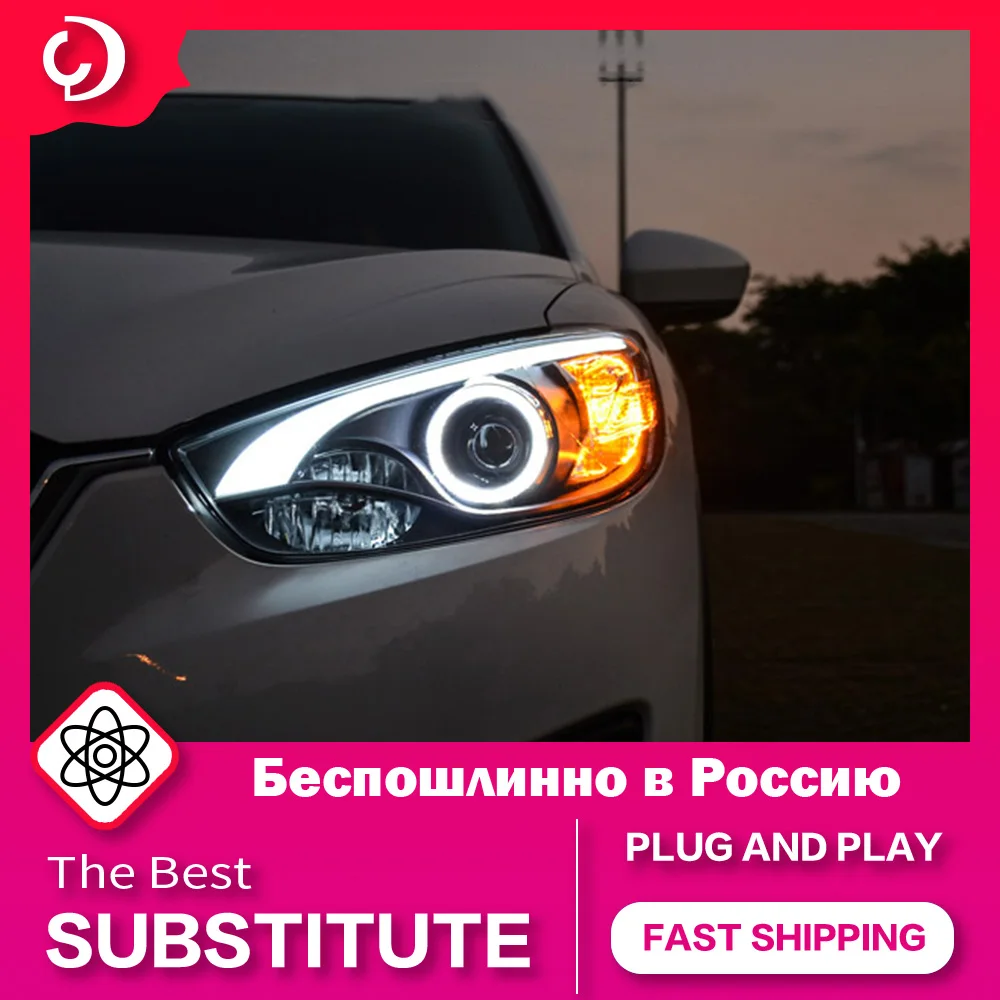 

Автомобильные фары для Mazda CX-5 CX5 2013-2016, светодиодная фара ближнего света DRL, передняя фара, ходовой сигнал поворота, светодиодный проектор, аксессуары