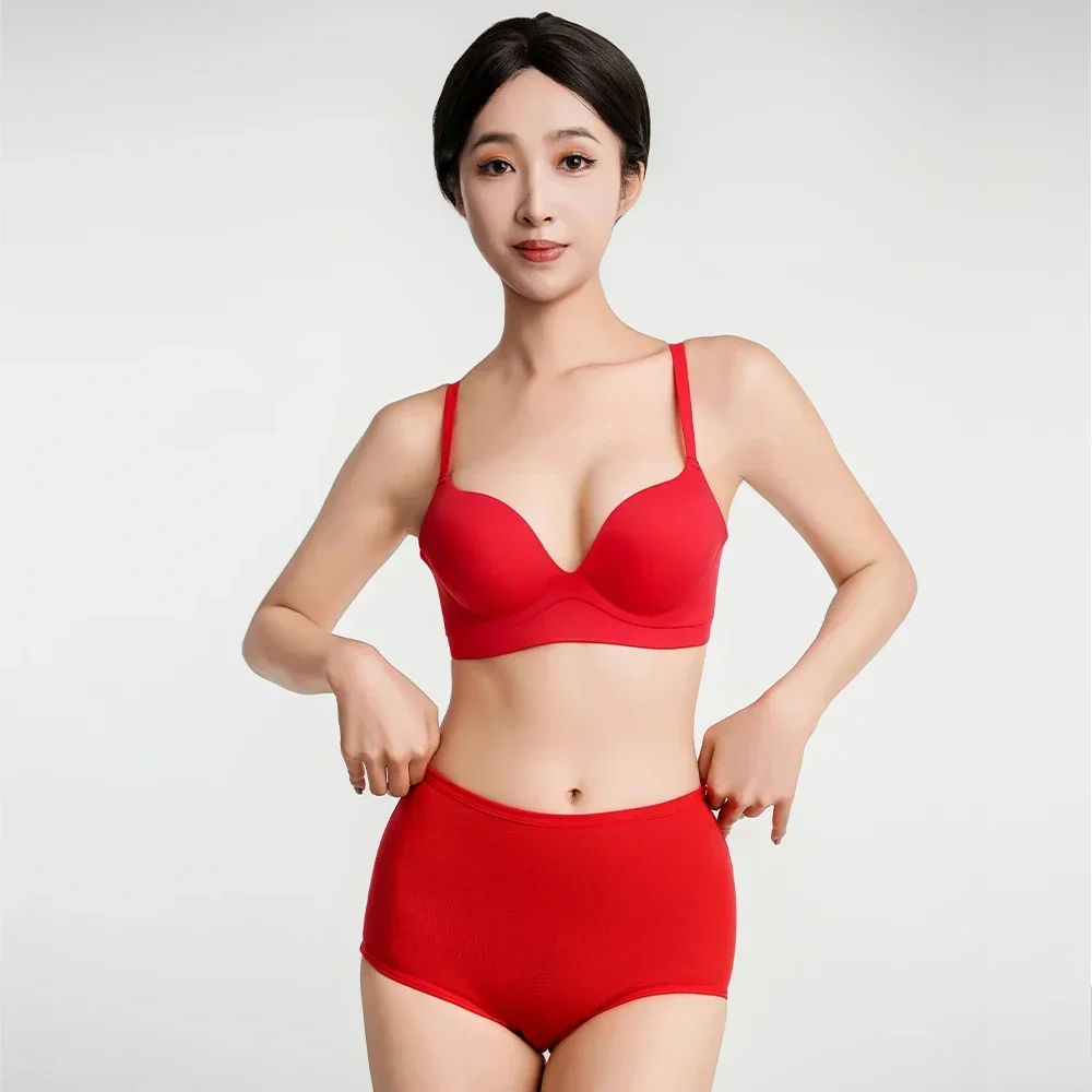 4pcs Large Size Menstrual Underwear Women's High Waist Breathable Cotton Briefs Leak Proof Period Girl Washable Sanitary Pants