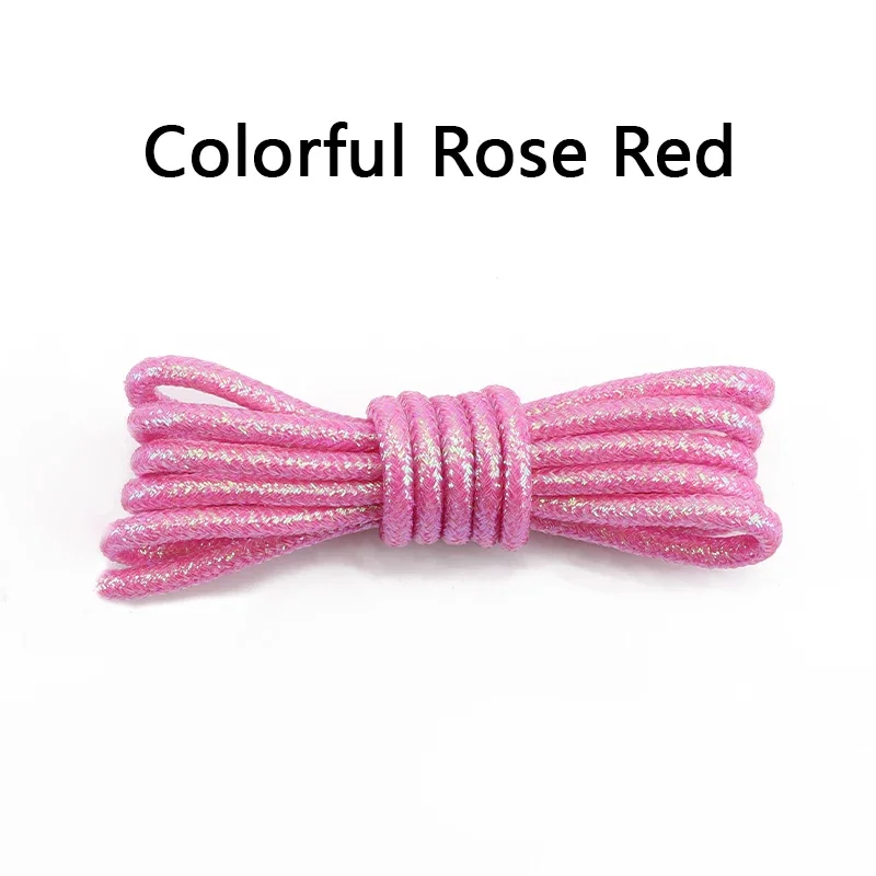 Vibrant Glitter Round Shoelaces for Trendy Sneakers and Leather Shoes