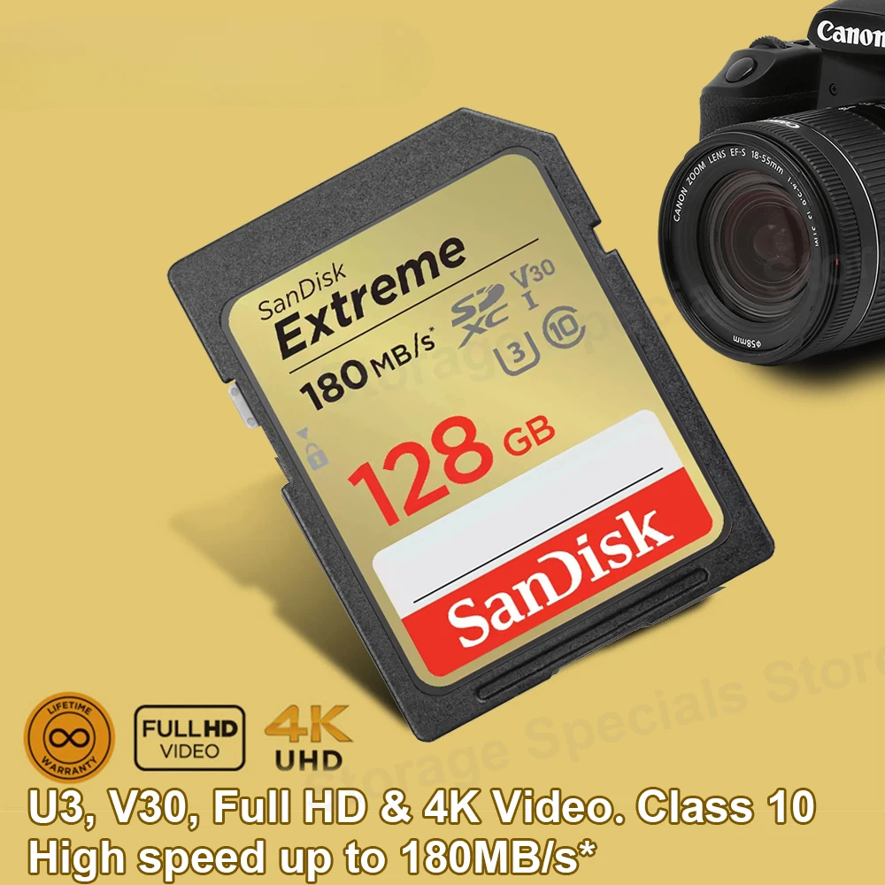 Scheda Di Memoria Exascend Catalyst SD UHS-I 256 GB - V30, C10, U3, Lettura 180 MB/s, Per Fotocamere Professionali