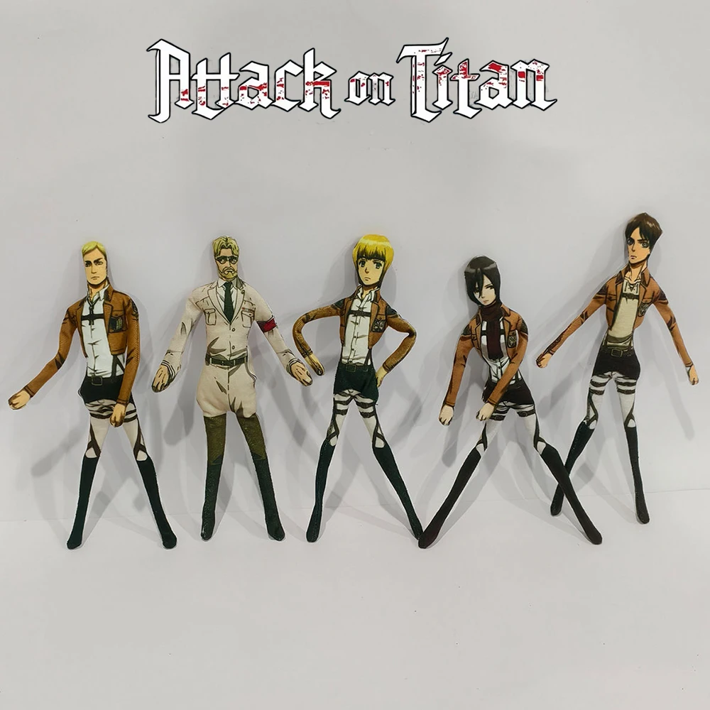 Anime attaque sur Titan Rivaille Ackerman Eren Jaeger Cosplay poupée en peluche poupées en peluche fil abstrait squelette Halloween accessoire
