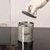 3PC Coffee Sugar Tea Storage Box Set Crystal Crushed Diamond Kitchen Storage Container Handmade Crystal Glass Coffee 6