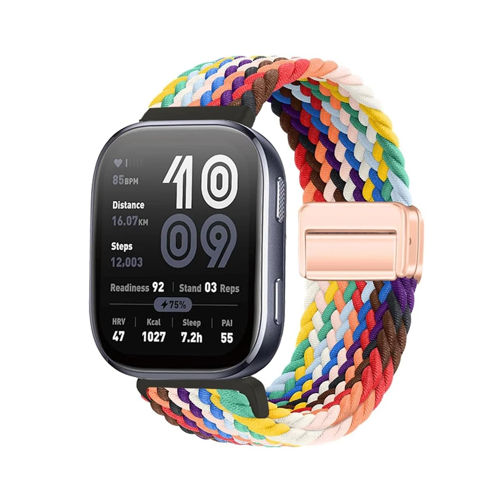 Braided Magnetic Bracelet Strap for Smartwatch – 20mm/22mm Adjustable Watch Band