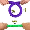 8Pack Large Pop Tubes Fidget Toys Sensory Toy for Stress Anxiety Relief for Children Adults Learning Toys Toddlers Stretch Tube 6