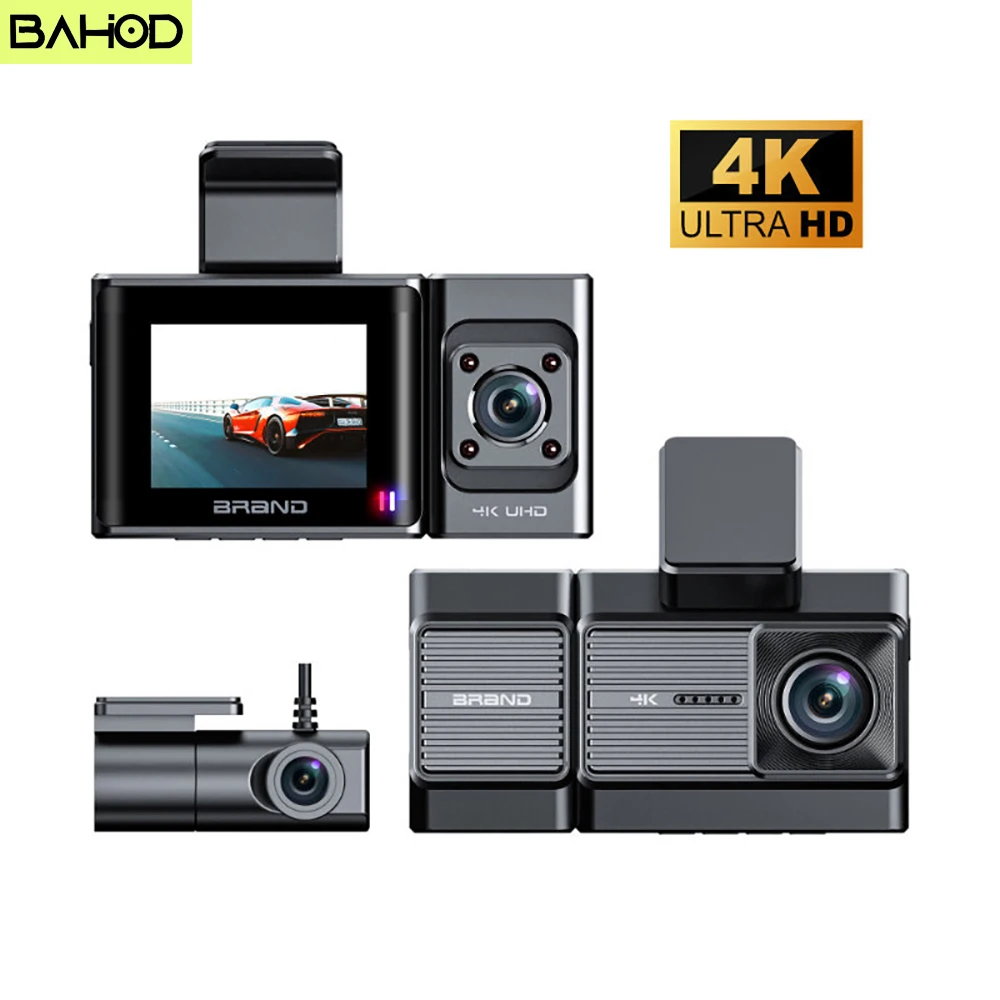 

Видеорегистратор BAHOD X5 с тремя объективами, Wi-Fi, GPS, HD 1080P