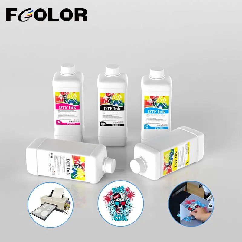 Fcolor 6 Bottles*500ML Best Quality DTF Pigment Ink Strong Color Ductility PG2003 DTF Ink for i3200 Digital Printing PET Film