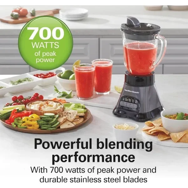 NEW NEW Hamilton Beach Blender for Shakes and Smoothies & Food Processor Combo, With 40oz Glass Jar, Portable Blend-In Travel Cu 3