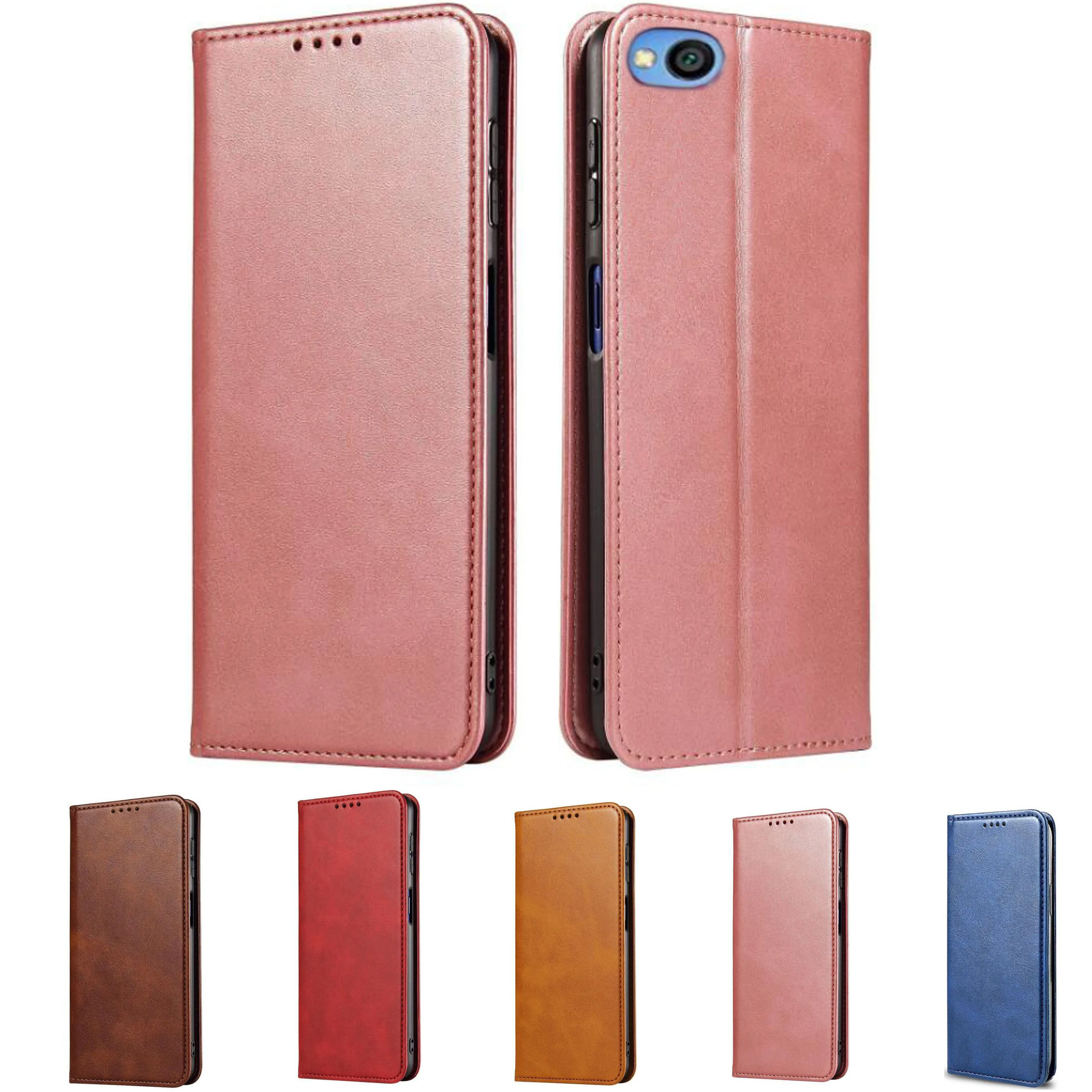 Leather Flip Wallet Case for Xiaomi Redmi GO – Magnetic Closure, Card Slots, Full Protection
