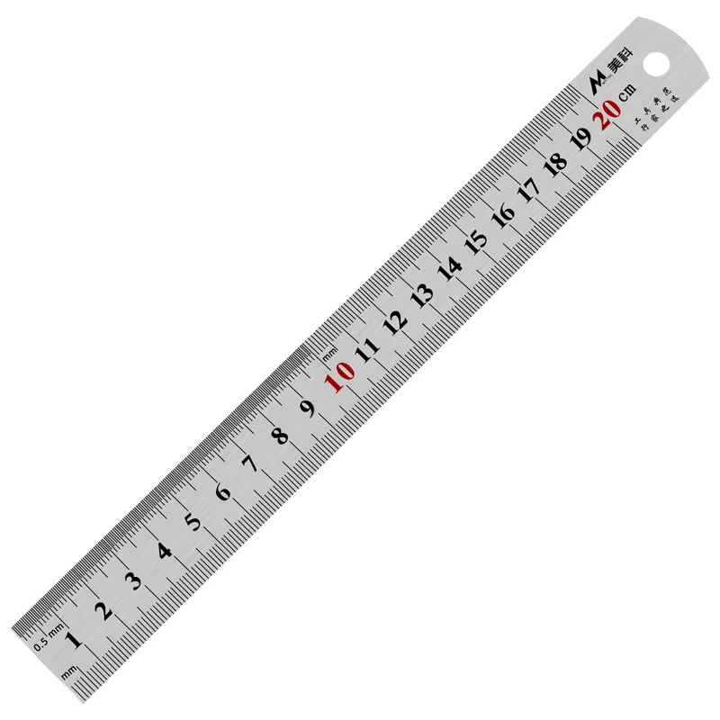 Precision Measuring Tool Straightedge Double Side Scale Straight Ruler 15cm/20cm/30cm/50cm 30cm/12 Inch Precision