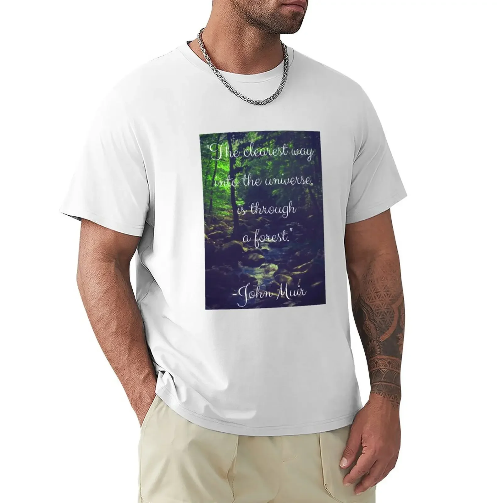 Inspirational Nature: John Muir T-Shirt boys animal print Blouse blacks oversized t shirts for men