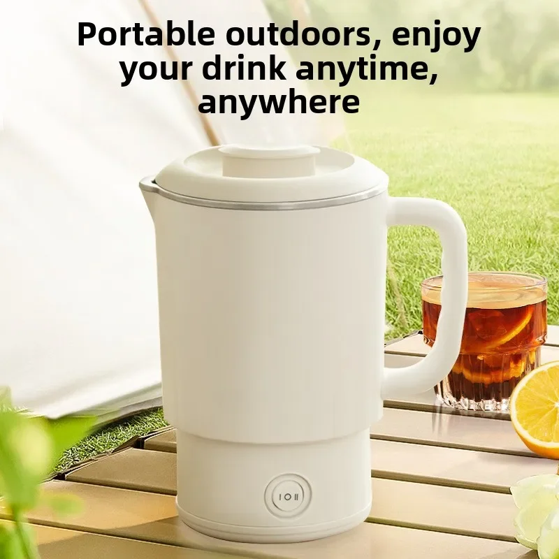 New Portable Outdoor Folding Electric Kettle 316 Stainless Steel Travel Household Hot Water Boiling Cup Food Grade Small Kettle