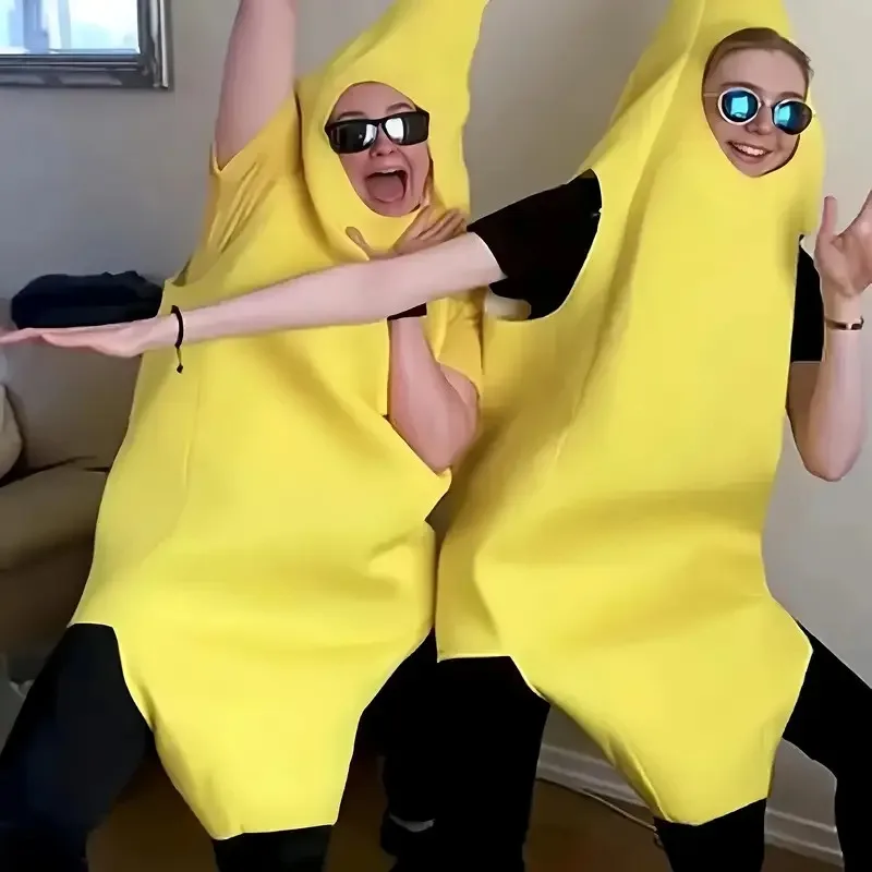Polyester Banana Costume for Men and Women Halloween Party