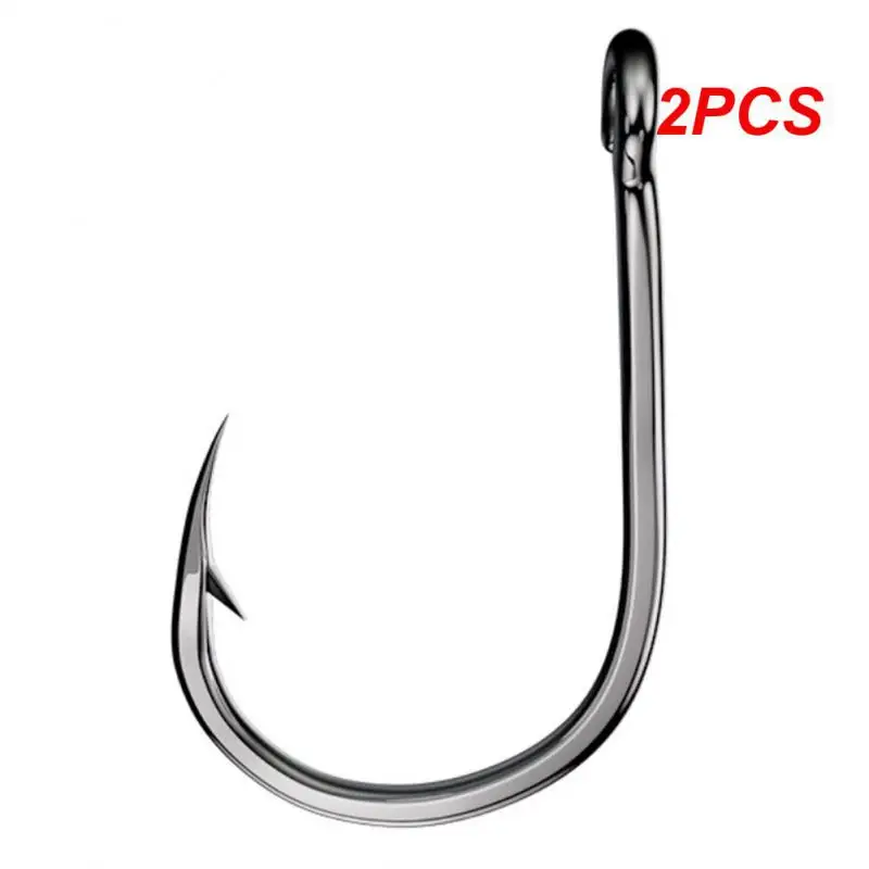 

2PCS lot Fish Hook Luya Crooked Mouth With Hole Barbed High Carbon Steel Fish Hook Fishing Accessories