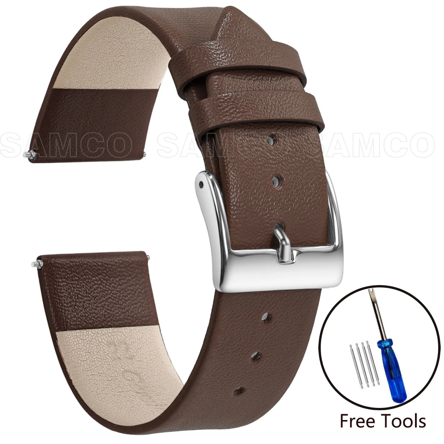 Elegant Minimalist Genuine Leather Watch Strap - Soft and Thin Wristband Bracelet Accessory