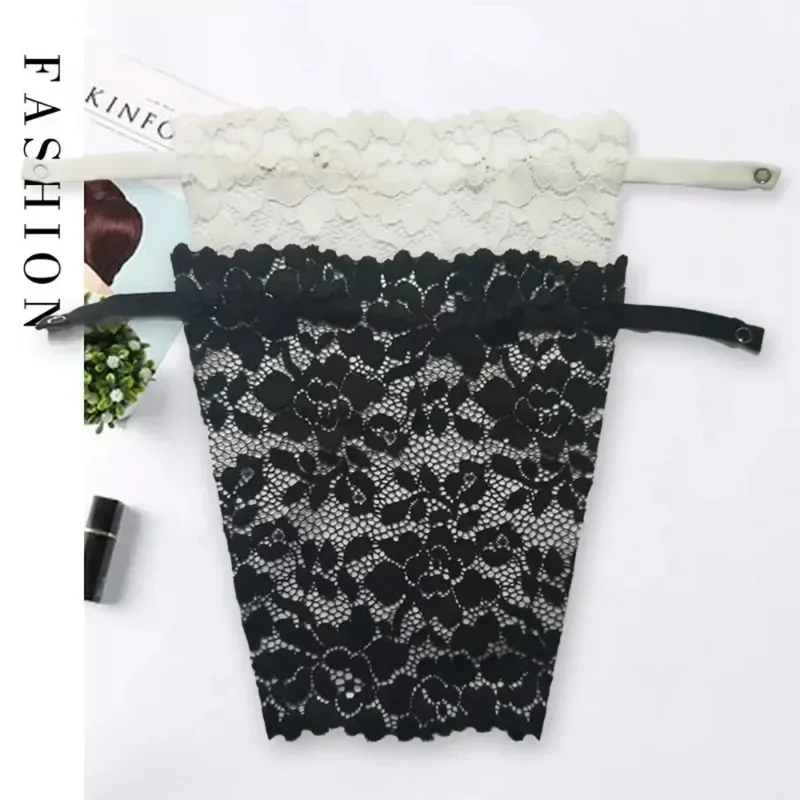 Lady Lace Clip-on Mock Camisole Bra Insert Overlay Modesty Panel Vest Bra Insert Wrapped Chest Protection Covering Tube Top women lingerie bra women tube tops lace camisole tops