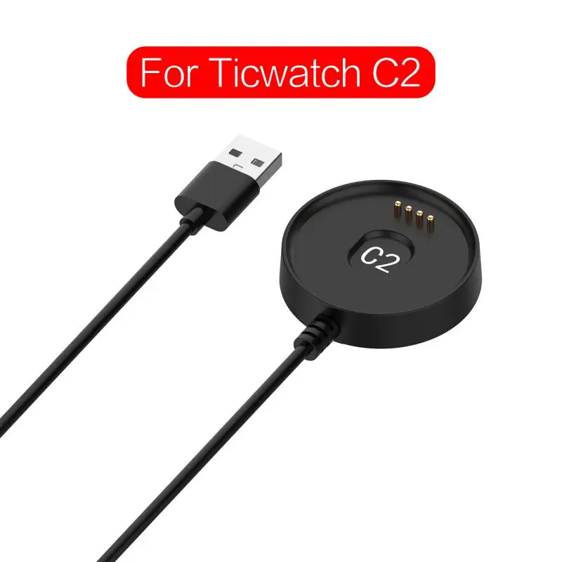 

Usb-кабель для зарядки для Mobvoi Ticwatch E2/магнитный с функцией передачи данных, аксессуары для умных часов, шнур, провод, складной, 5 В/1 А, черный