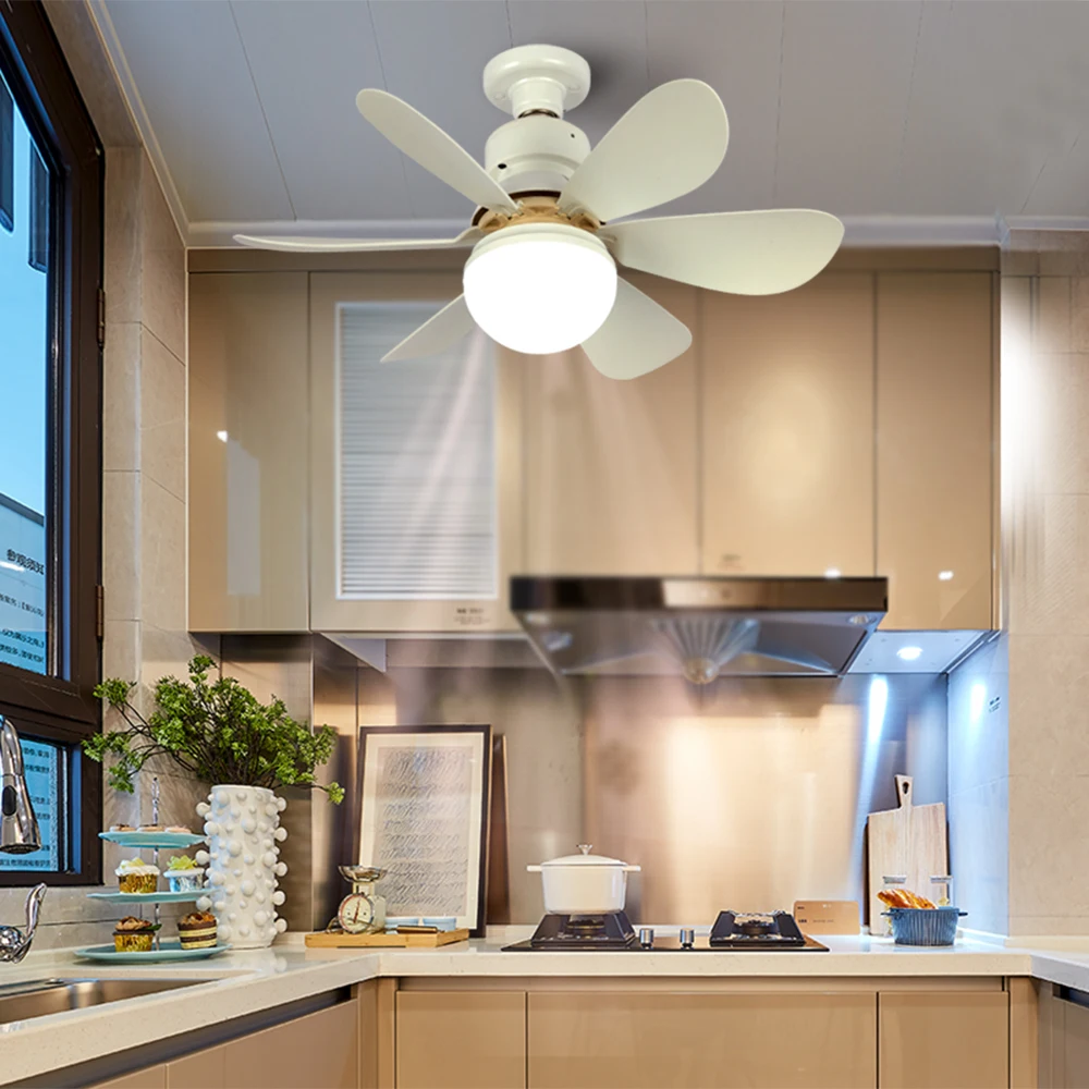 40W Ceiling Fan Lamp E27 Ceiling Fan with LED Light Electric w/Remote Control 3-Speed Dimmable Large For Bedroom