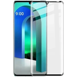 2 - Pack 3D Full Coverage Tempered Glass Screen Protector for LG V50 ThinQ 5G (Black Edge)