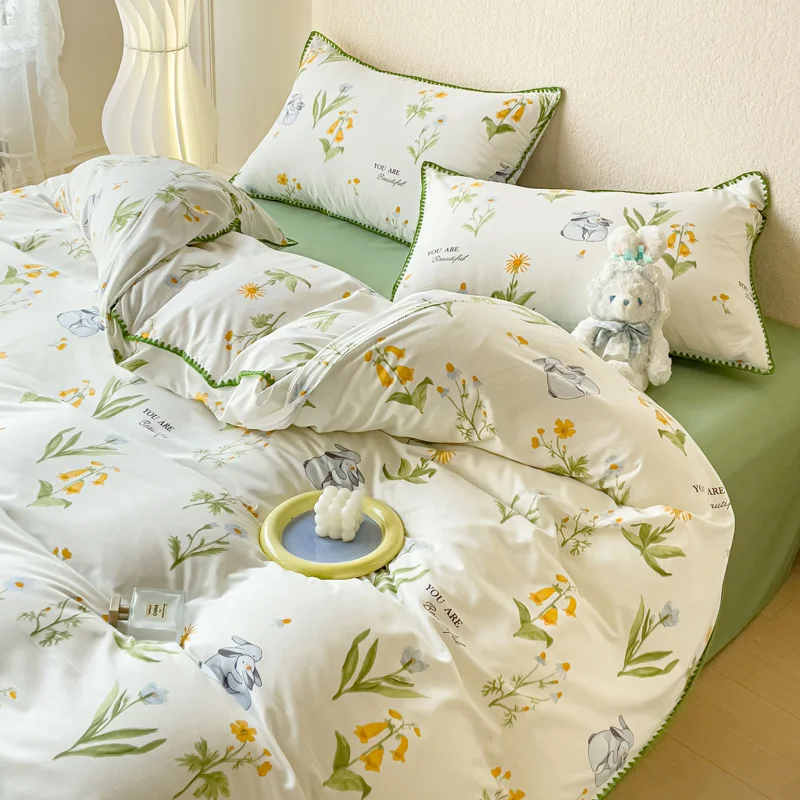 Quilt Cover Set with Fitted Sheet and Pillow Cases - Image 3