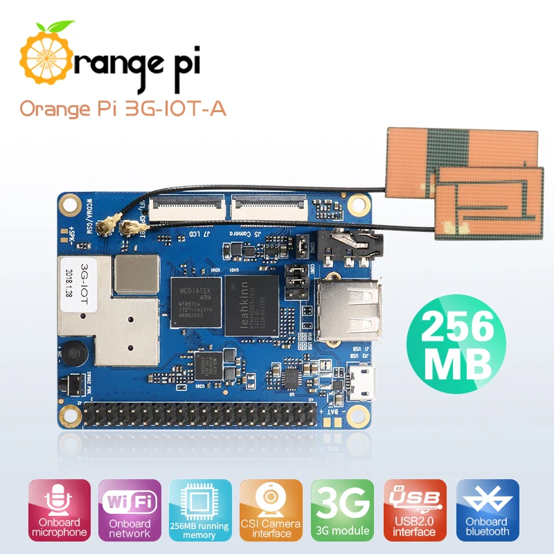 

Orange Pi 3G-IOT-A 256MB RAM 512MB EMMC Dual-Core Mini PC WiFi Bluetooth SBC Development Board Open Source Single Board Computer
