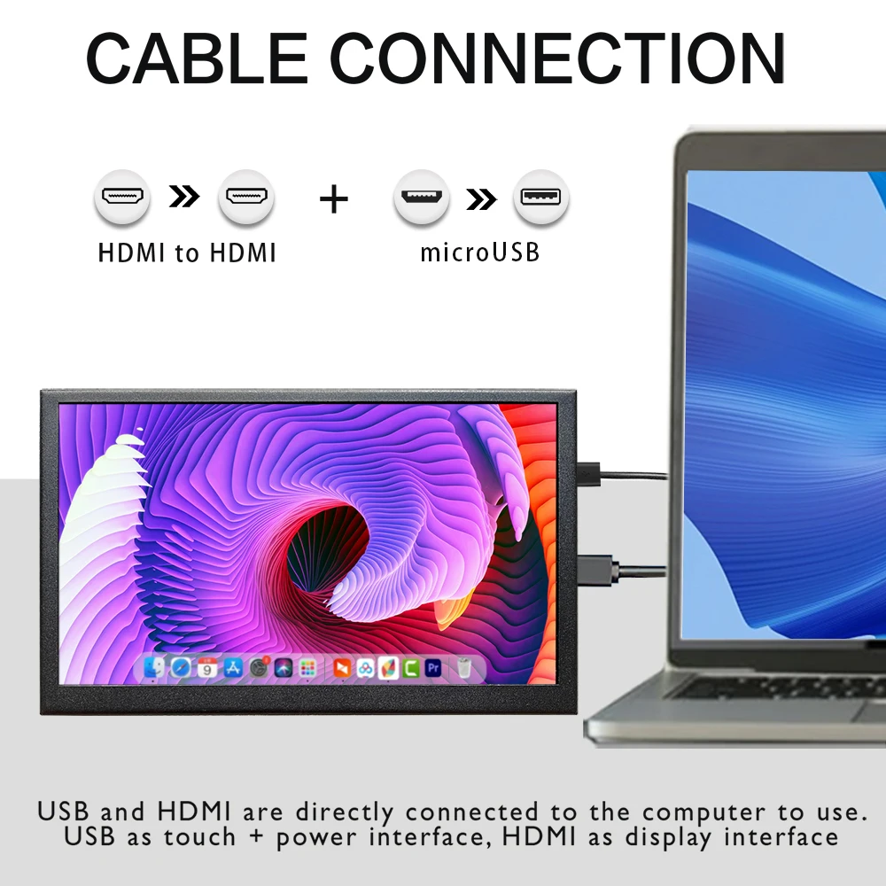 LESOWN  LCD ÷, HDMI 1024x600 IPS ġũ, ޴ , Ʈ ȭ Ȯ, Ŀ , 7 ġ