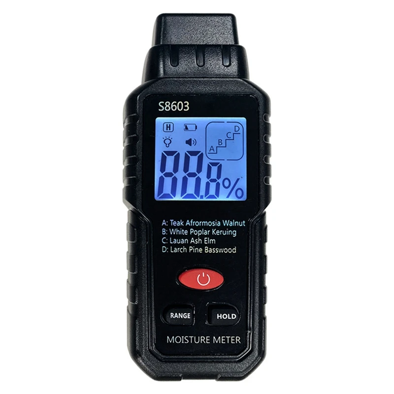 

Two Pins Digital Wood Moisture Meter 0-99.9% Wood Humidity Tester Timber Damp Detector With Large LCD Display