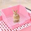PP Plastic Rabbit Litter Box Rectangular Pet Toilet Chinchillas Bunny Potty Trainer Corner Small Animal Litter Pee Pan 2
