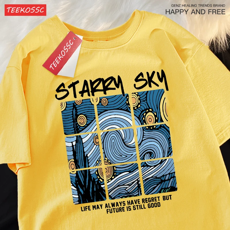 Starry Sky Blue Galaxy Unisex Fashion Loose Fit T-Shirt