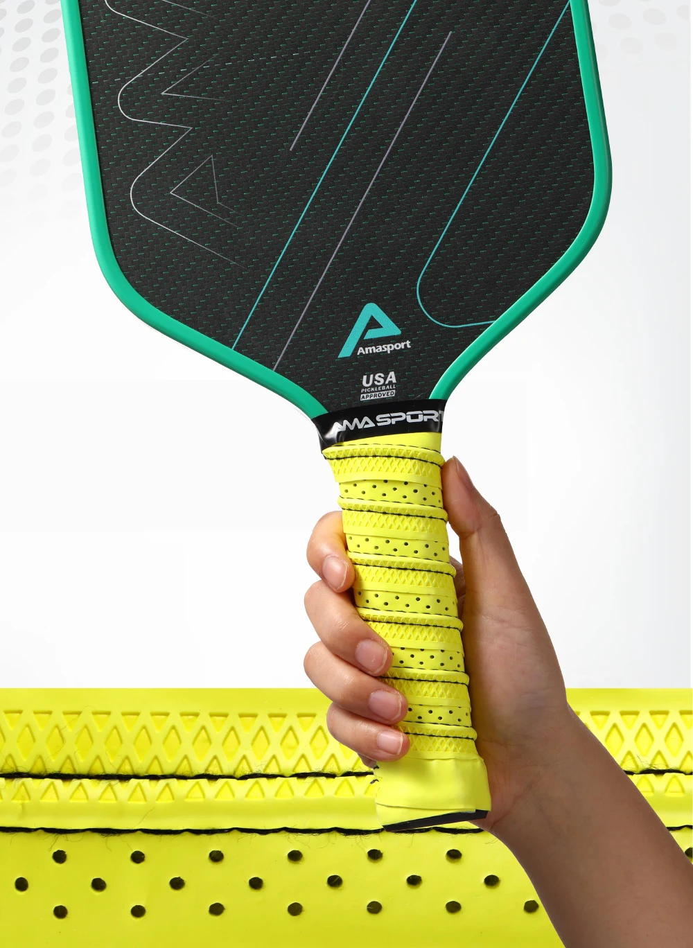 AMA SPORT Pickleball Paddle Grip Tape-Replacement Grip Wrap for Pickleball Racket-Moisture Wicking Surface & Comfort Grip-Blue