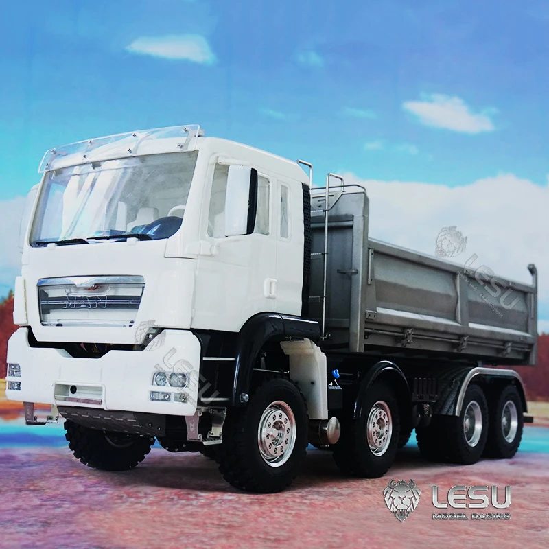 

LESU 1/14 Metal Chassis 8x8 RC Hydraulic Dumper Truck MAN TGS Light Sound Motor Remote Control Tipper Toy for TAMIYA Model Cars