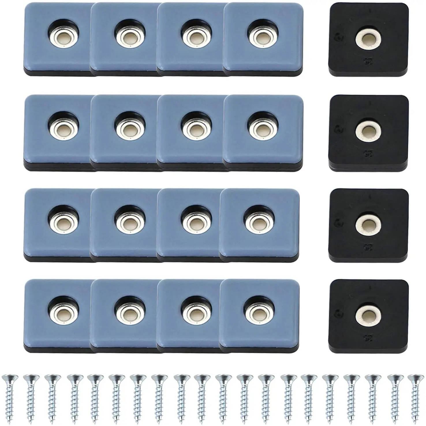 믿을 수 있는 카펫에 대 한 20Pcs 가구 슬라이더 PTF 가구 글라이드 나사 식 사각형 가구 이동 슬라이더 25Mm 나사