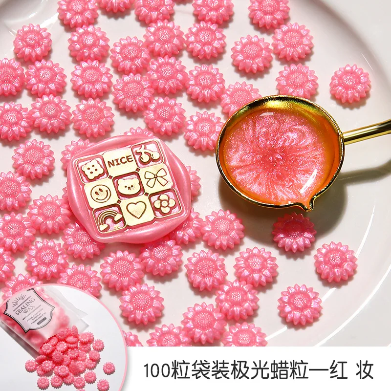 Aurora Sunflower Wax Beads - DIY Sealing for Envelopes & Invitations (100 Pieces)