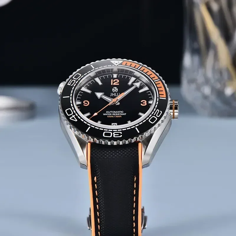 JHLU Fashion New Luxury 007 Mechanical Men's Watch Automatic Winding Brand Military Order New NH35 Watch Sports Waterproof Watch