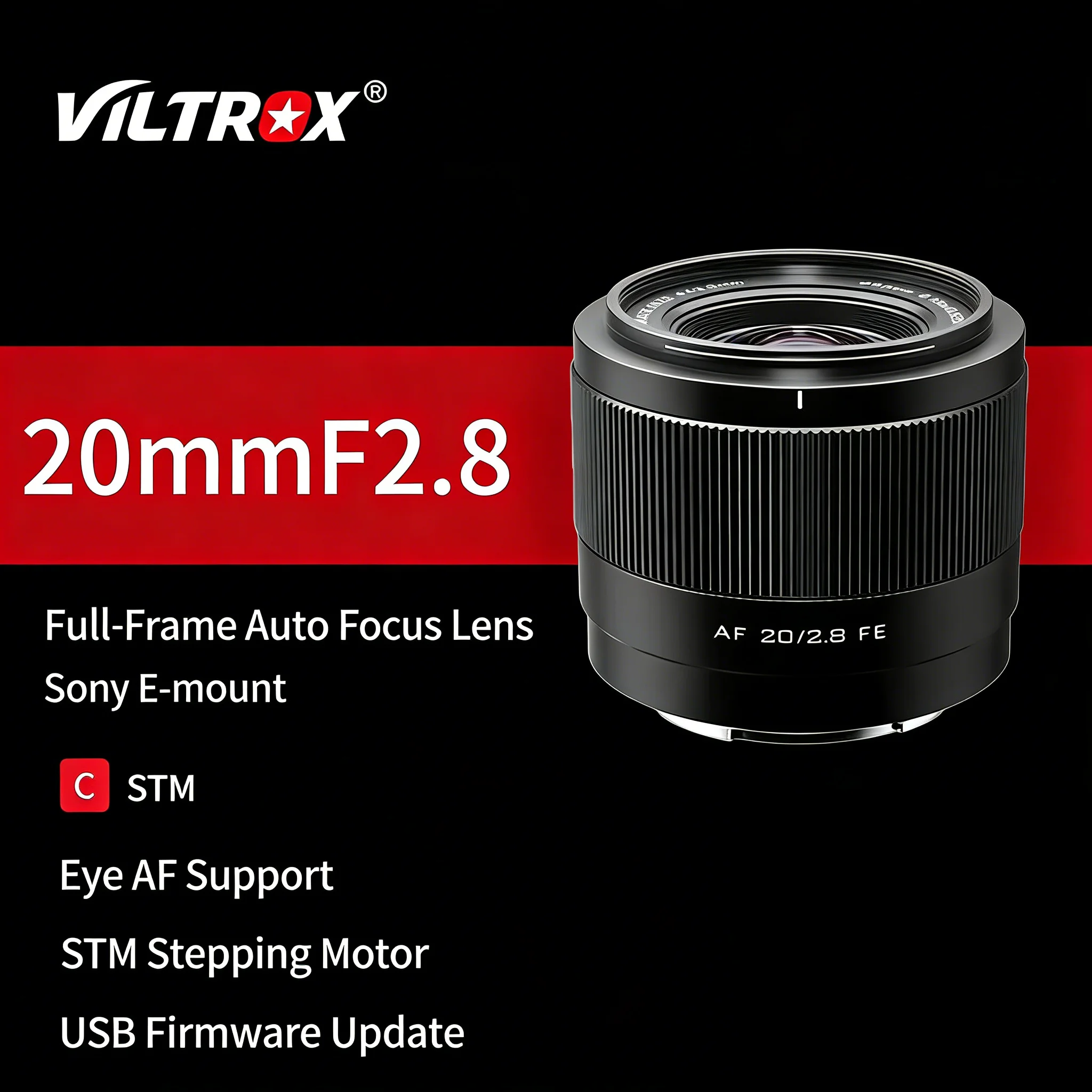 VILTROX AF 20mm F2.8 카메라 렌즈 풀프레임 초광각 자동 초점 렌즈 ( FE, 니콘 Z, ZV-E1, A7RV, ZV-E10, FX30 카메라용)