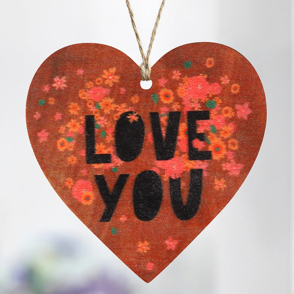 Regalo Per Gli Amici Amante Della Famiglia Cuore Etichetta In Legno Decorazione Fashion Home Decor Test Pattern Label Accessori Spedizione Gratuita