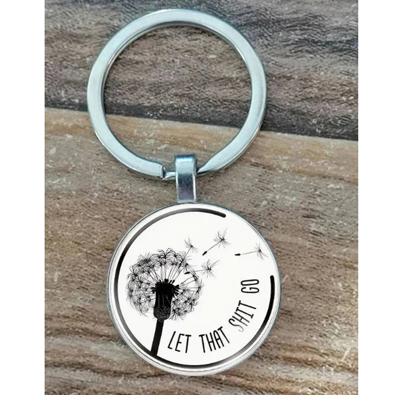 Mandala Meditation Glass Pendant Keychain: Embrace Inner Peace