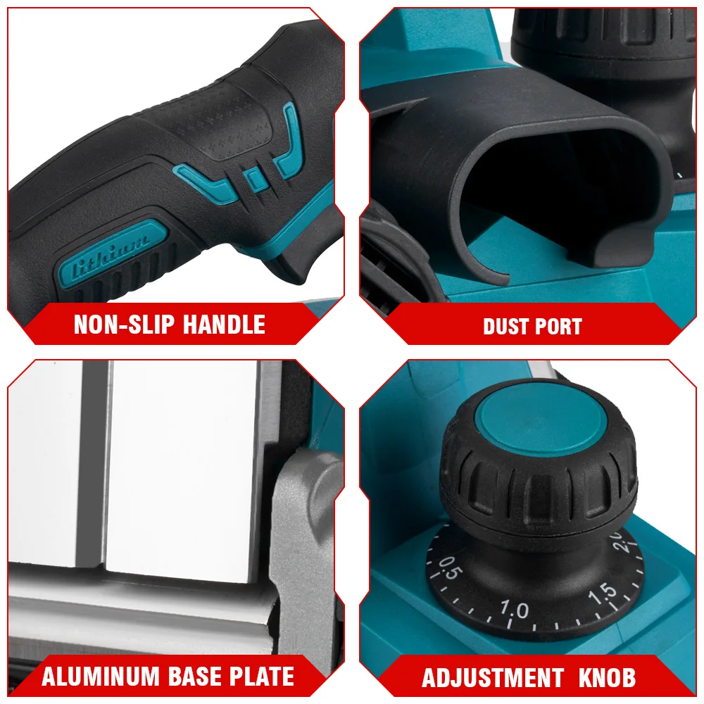 ONEVAN Cepilladora Elu00e9ctrica Inalu00e1mbrica Con Motor Sin Escobillas - Main Image