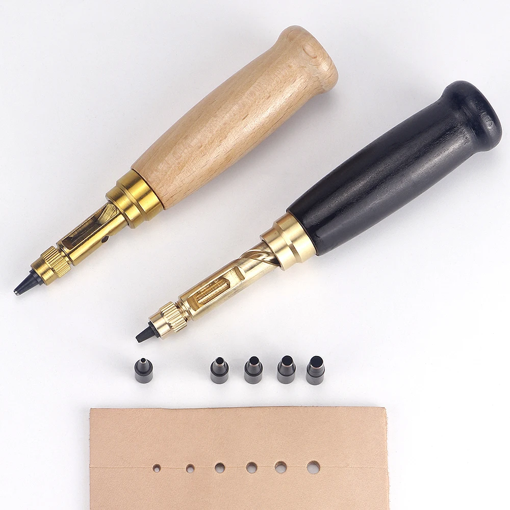 QJH 1Set Japanese Screw Punch Tool Kit Hole Punch Tips Size