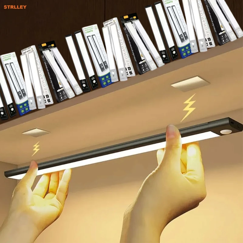 STRLLEY LED Closet Lights USB-C Rechargeable Motion Sensor 10-30 cm