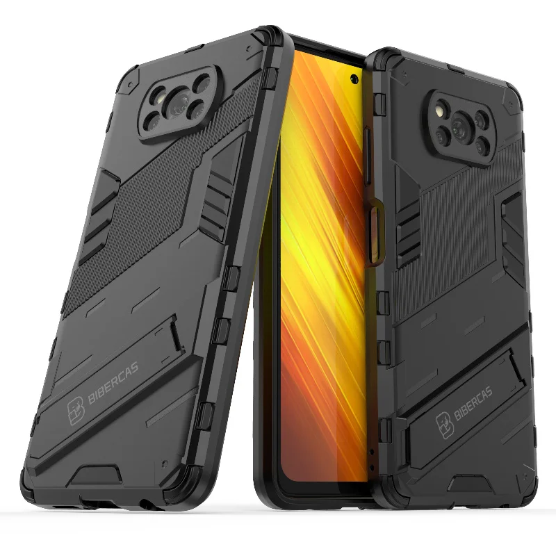 

Чехол для Xiaomi Poco X3 Pro, чехол-держатель для Poco X3 Pro, жесткий противоударный чехол с подставкой в стиле панк для Poco X3 M3 F2 Pro, чехлы