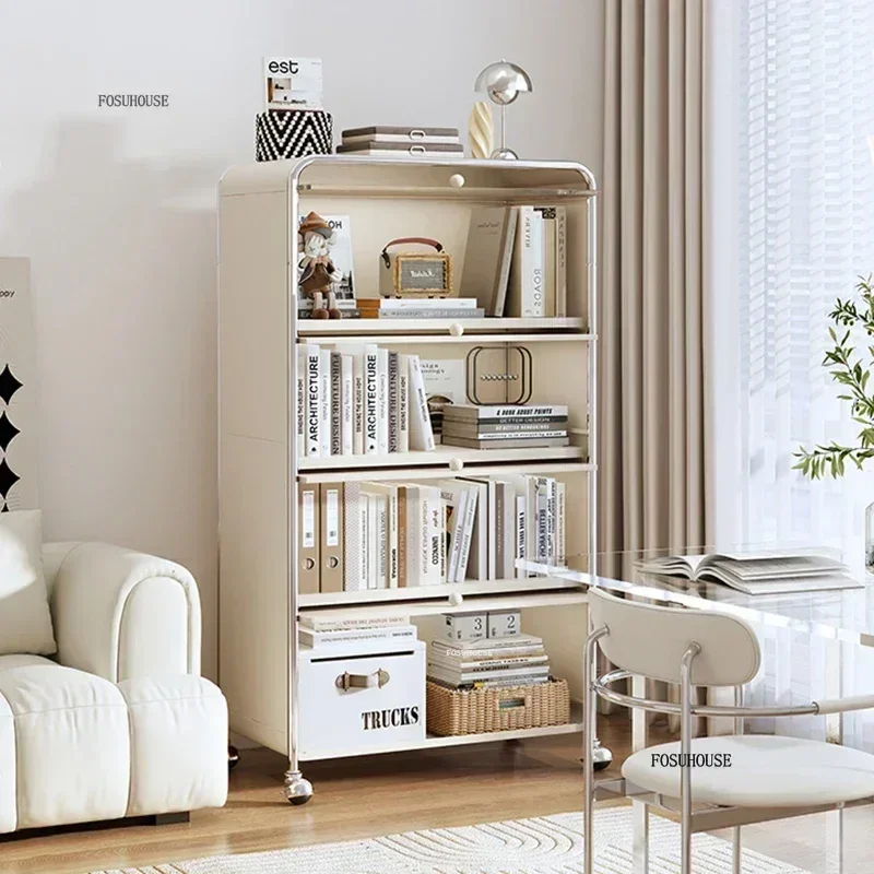 Nordic Cream Style Kitchen Cabinets  Small Apartment Storage Cabinet Multi-layer Home Microwave Oven Kitchenware Kitchen Cabinet 4