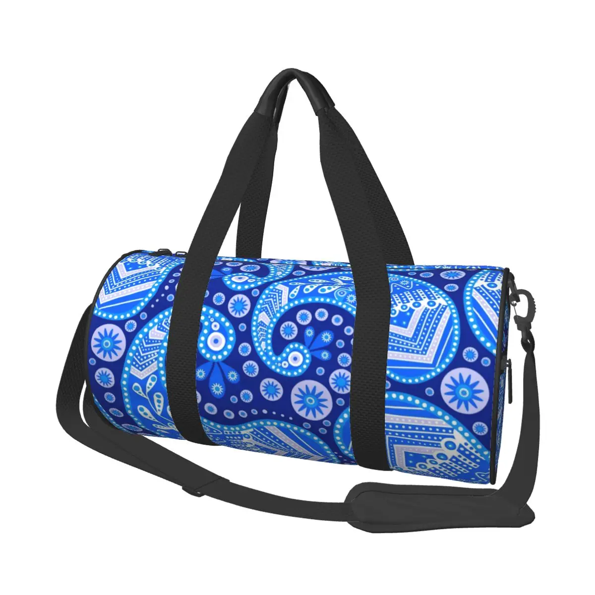 

Blue Paisley Pattern Sports Bags Classic Design Swimming Gym Bag Gym Accessories Colorful Handbags Men Design Oxford Fitness Bag