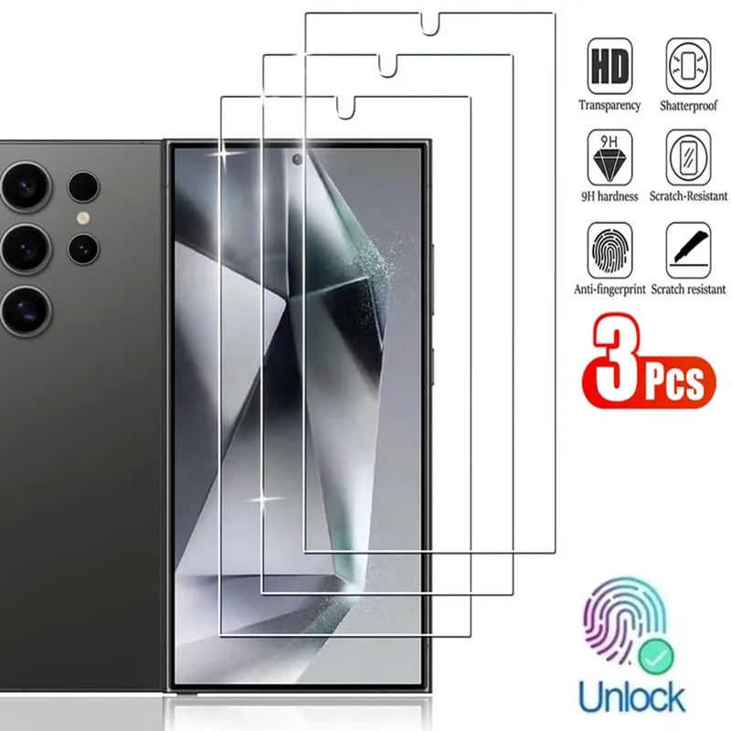 Premium Tempered Glass Screen Protector - 3 Pack