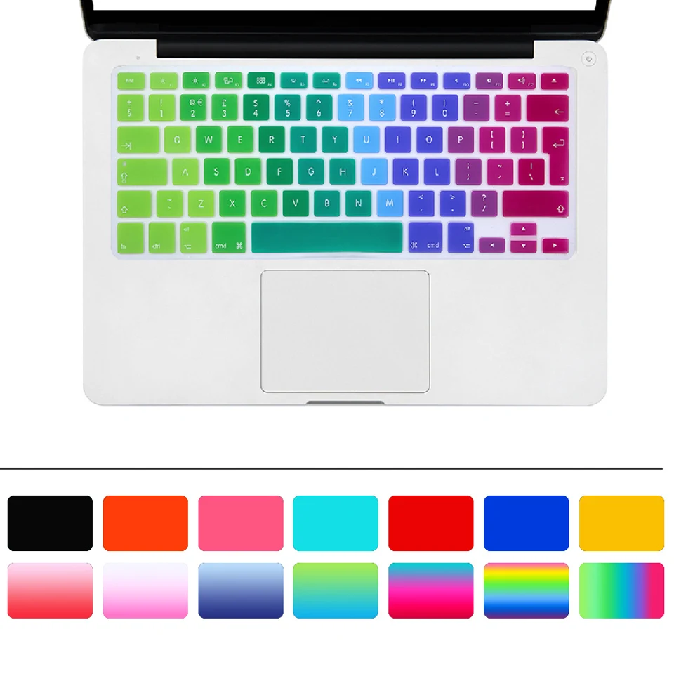 

Soft Rainbow Keyboard Skin for Macbook Air 13 A1466 EU Keyboard Cover Silicon For Macbook Air 13 Rainbow Keyboard Film Skin
