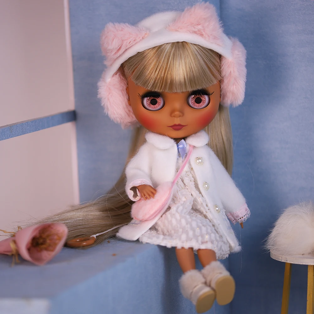 ICY DBS Blyth doll white skin joint body colorful hair glossy,matte face nude doll and set doll dress up game gift fot girl 4