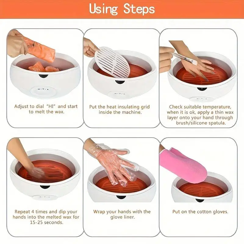 Paraffin Wax Bath Hands and Feet Mask for Wax Pot Warme Machine Moisturizing Hydrating Kit Waxing Spa Smooth Soft Skin Care