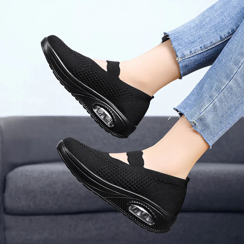 Summer Comfort Casual Women's Shoes Fashion Soft Sole Breathable Hollow Out Flat Shoes for Women womens sneakers