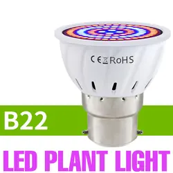 Full Spectrum LED Grow Light Bulb for Indoor Plants and Potted Fruit Cultivation - Energy - Efficient Lighting Solution (B22 Red Blue)