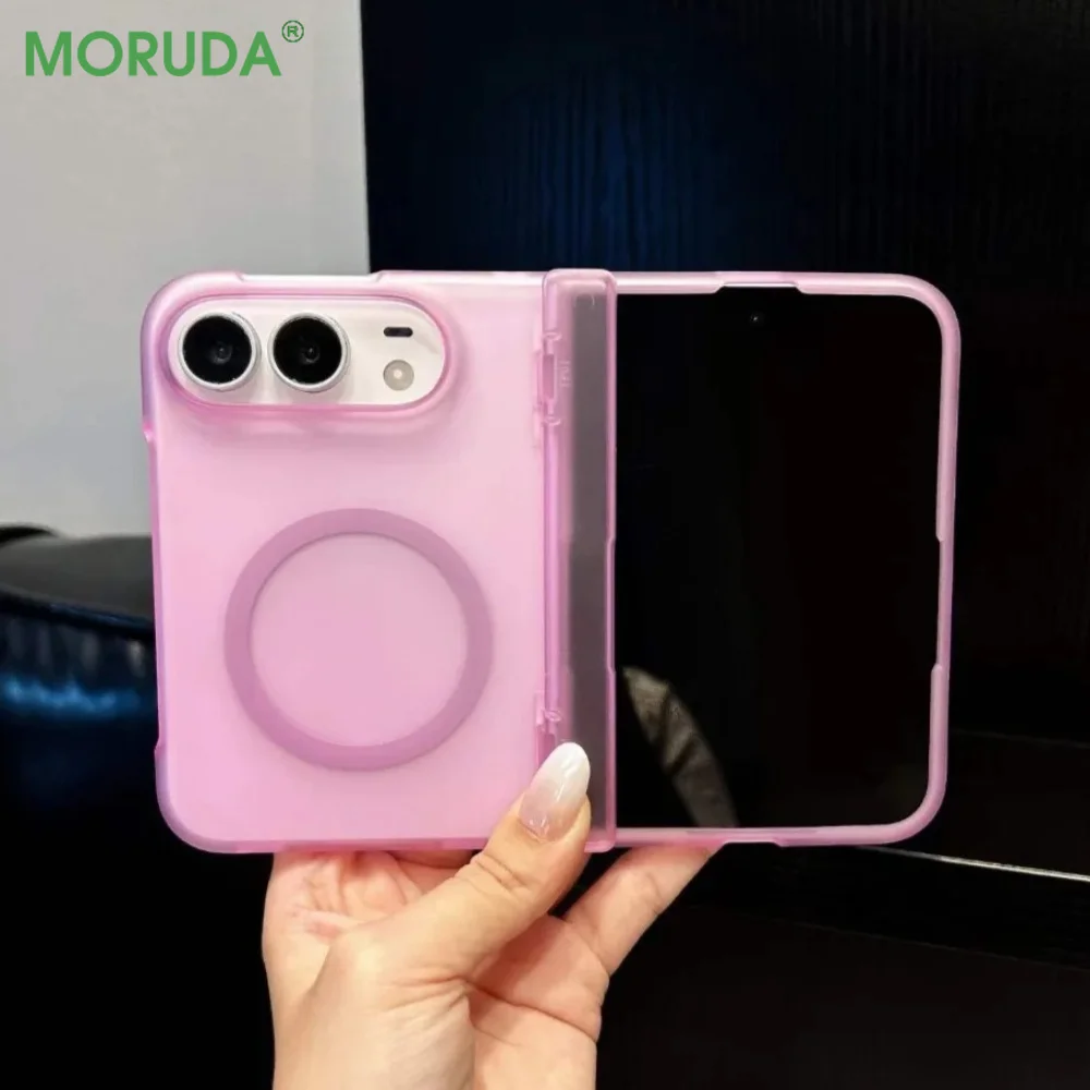 Luxury Translucent Frosted Magnetic Case with Hinge Protection & Shockproof Matte Finish